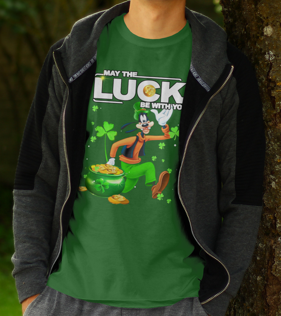 May The Luck Be With You Goofy St Patrick's Day T-Shirt