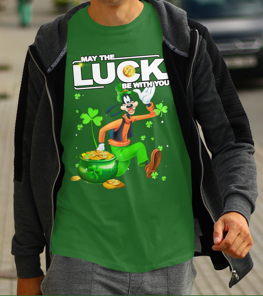 May The Luck Be With You Goofy St Patrick's Day T-Shirt