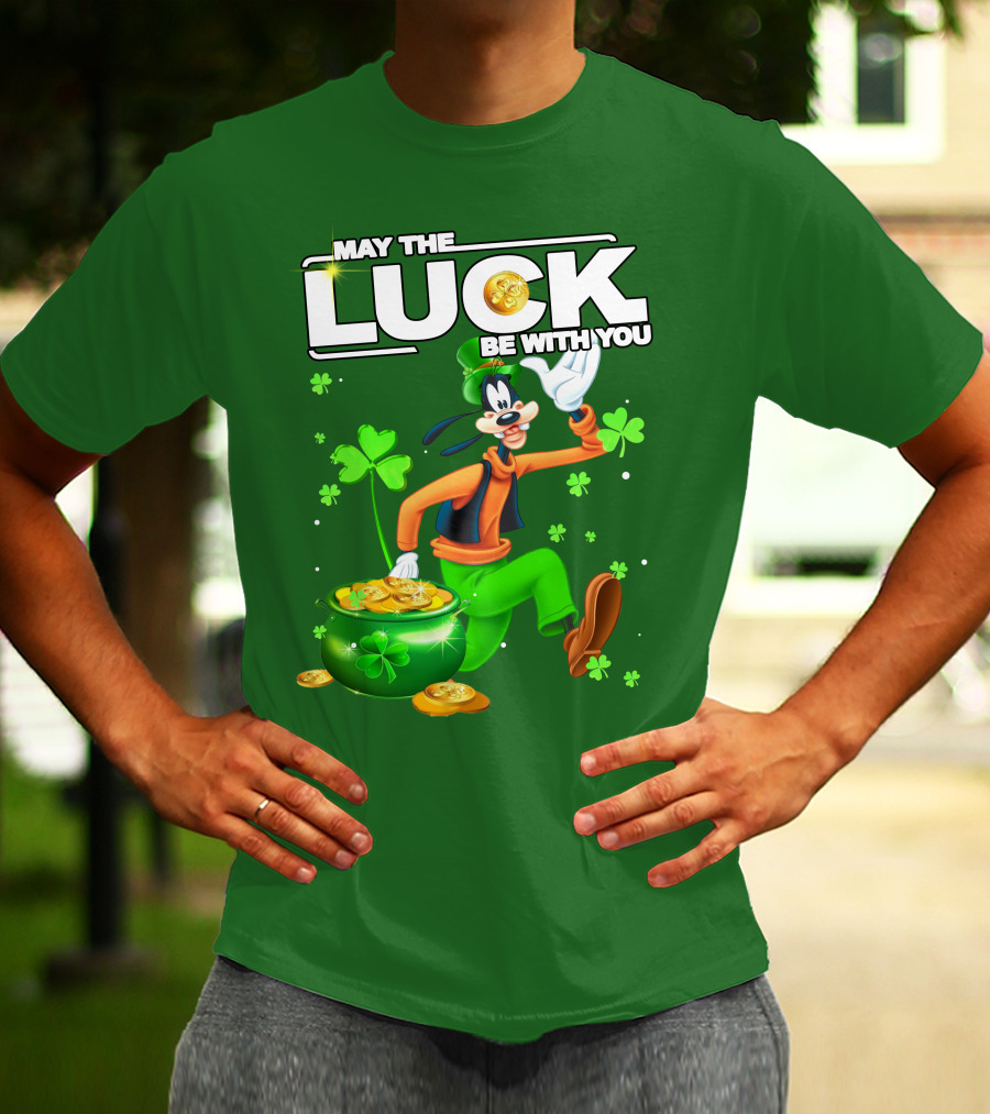May The Luck Be With You Goofy St Patrick's Day T-Shirt