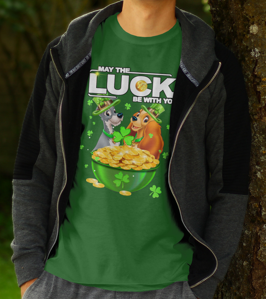 May The Luck Be With You Lady And The Tramp St Patrick's Day T-Shirt