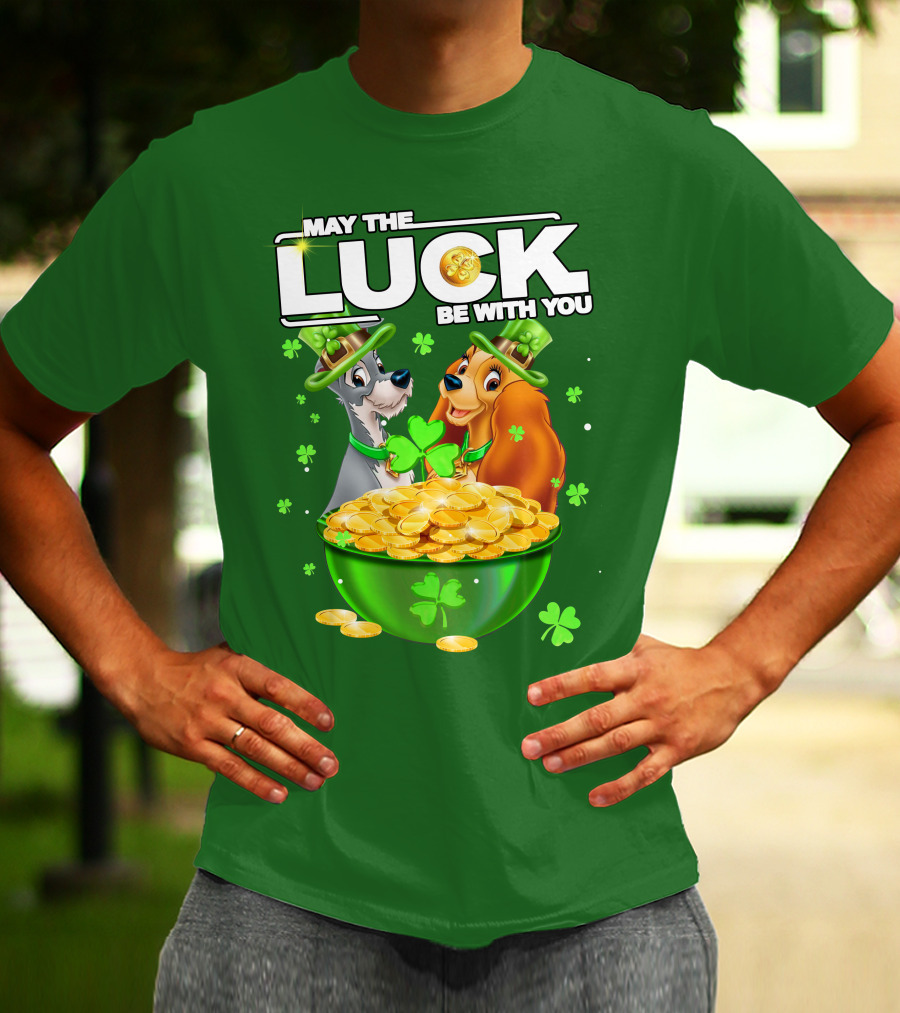 May The Luck Be With You Lady And The Tramp St Patrick's Day T-Shirt