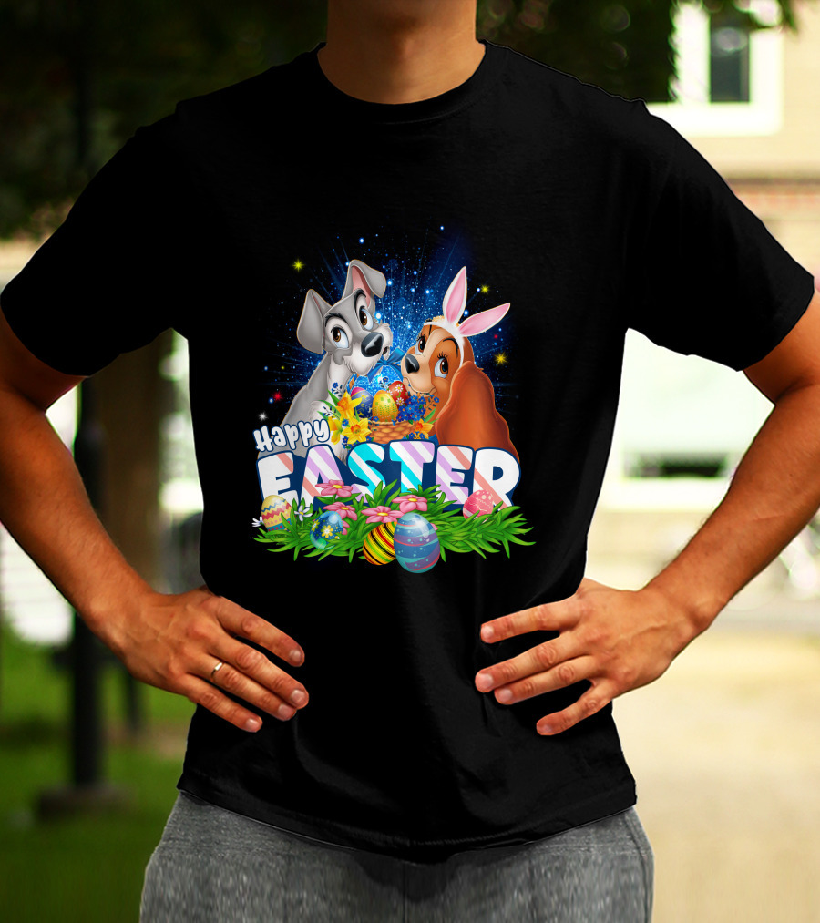Lady And The Tramp Happy Easter T-Shirt