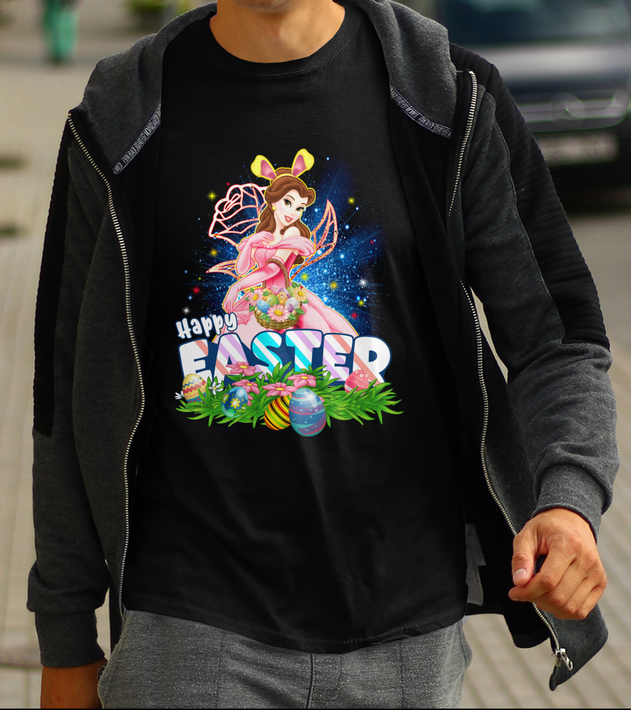 Belle Happy Easter Eggs Basket Fantasy T-Shirt