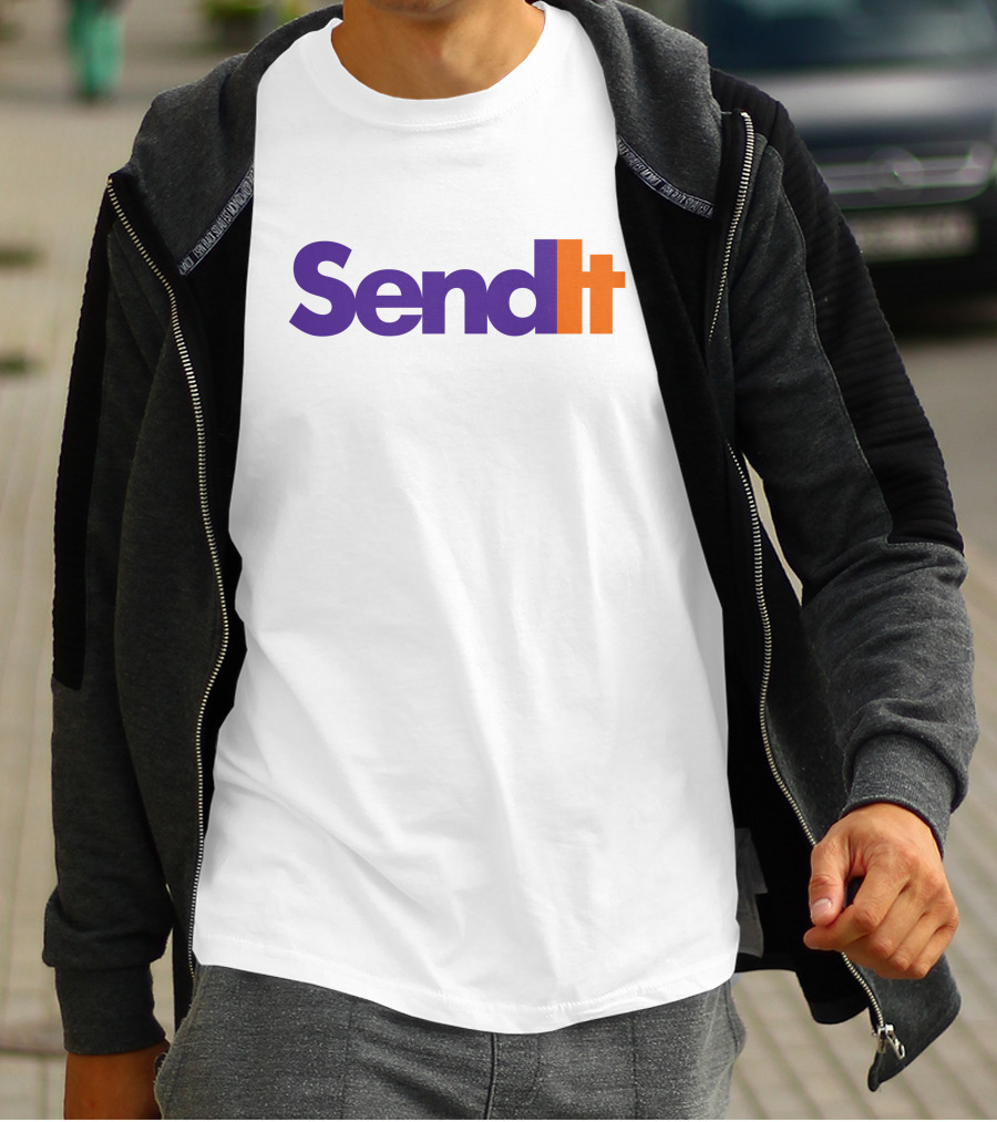 Send It Bold Lettering Color Combination T-Shirt