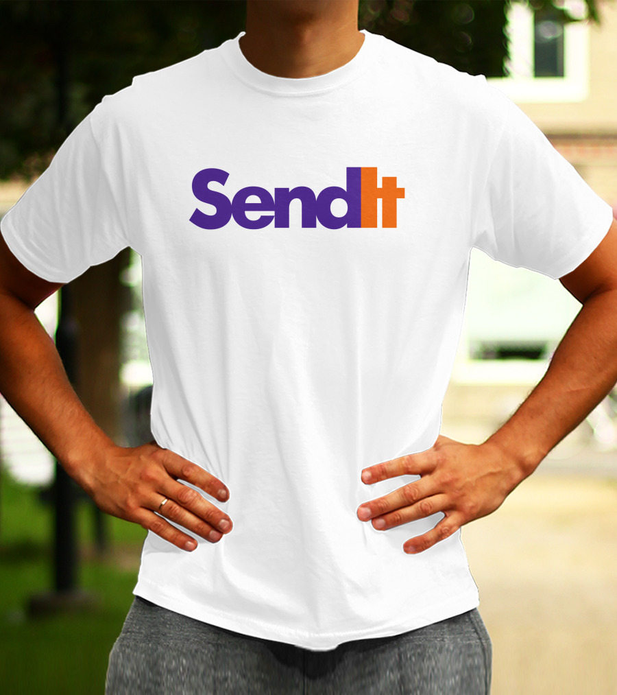 Send It Bold Lettering Color Combination T-Shirt