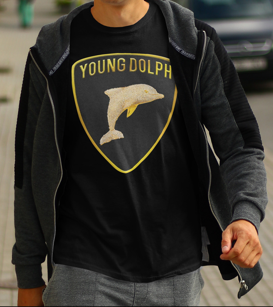 YOUNG DOLPH Rich Slave Emblem Badge T-Shirt