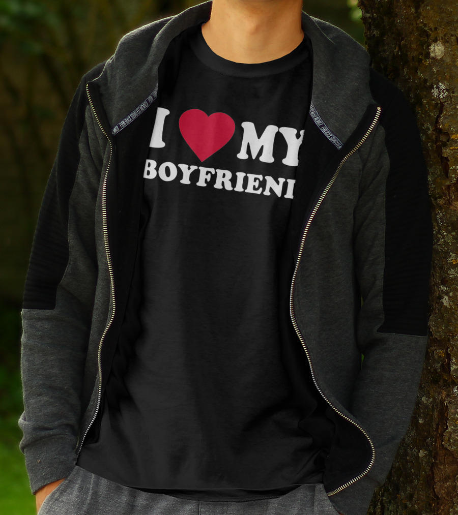 I Love My Boyfriend Heart T-Shirt