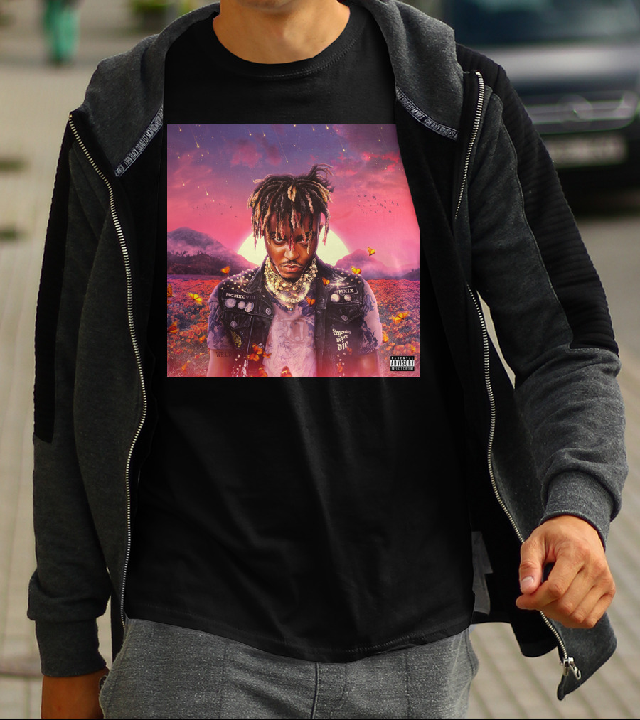 Juice Wrld Legends Never Die Album Cover Parental Advisory T-Shirt