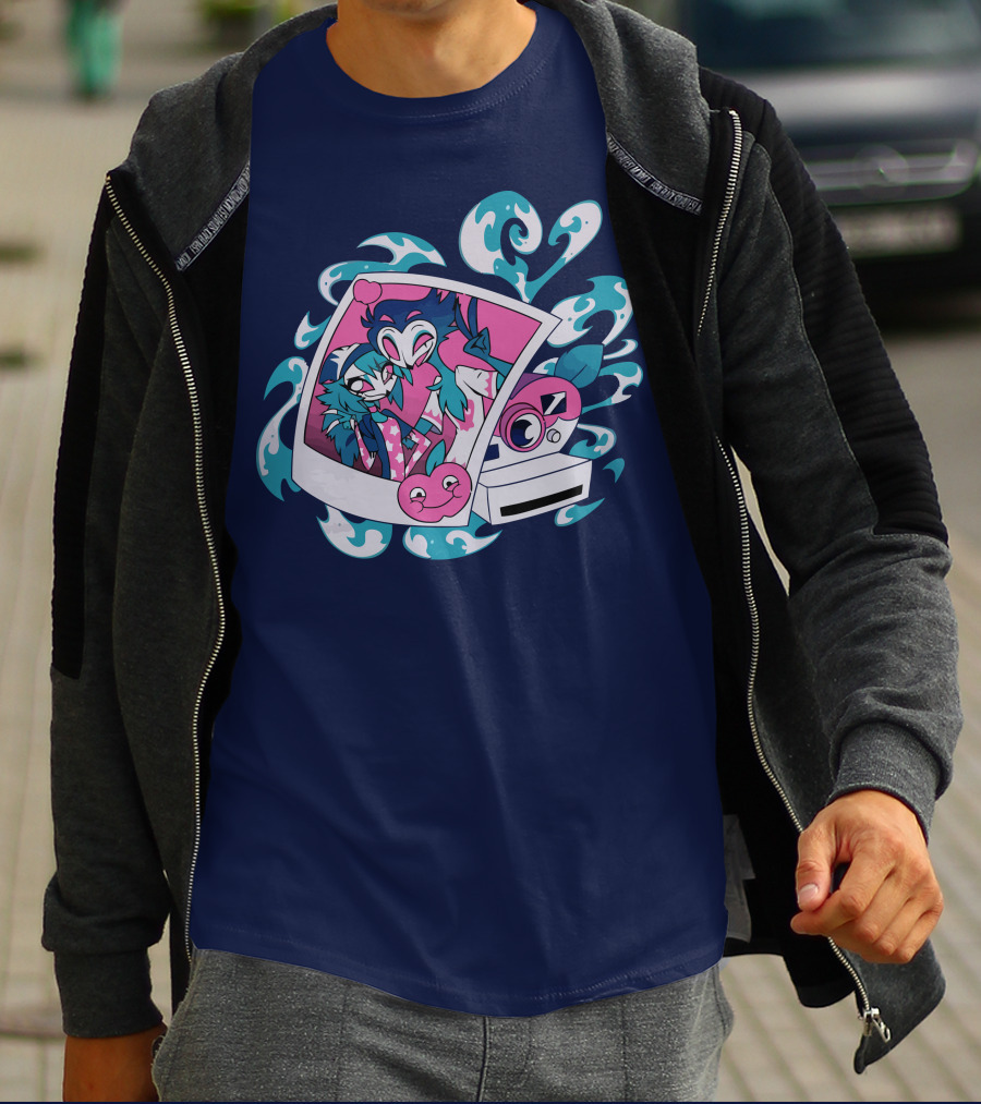 Vivziepop Store Polaroid Camera And Character T-Shirt