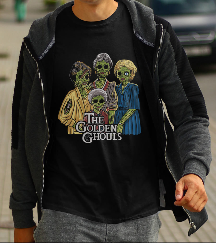 The Golden Ghouls Zombie Parody Featuring Iconic Quartet T-Shirt