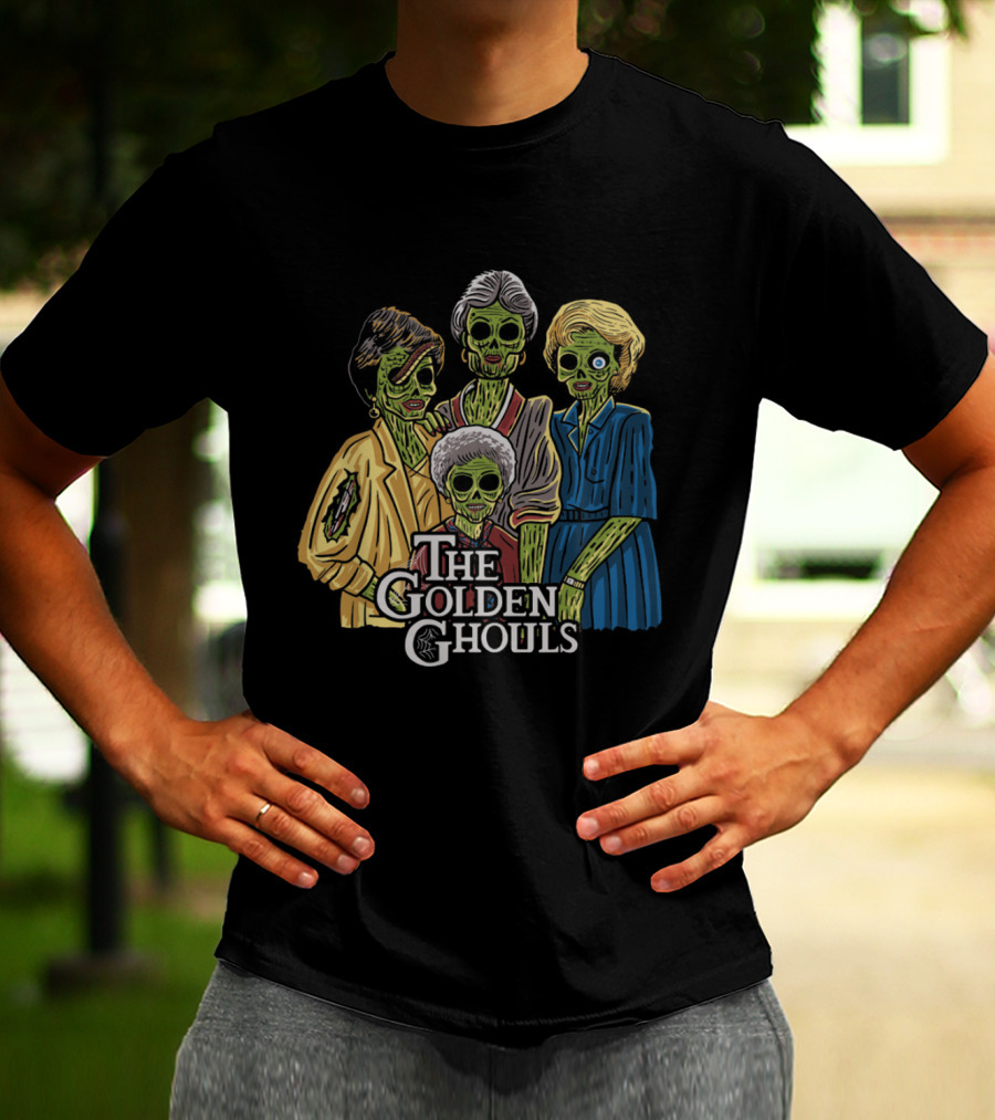 The Golden Ghouls Zombie Parody Featuring Iconic Quartet T-Shirt