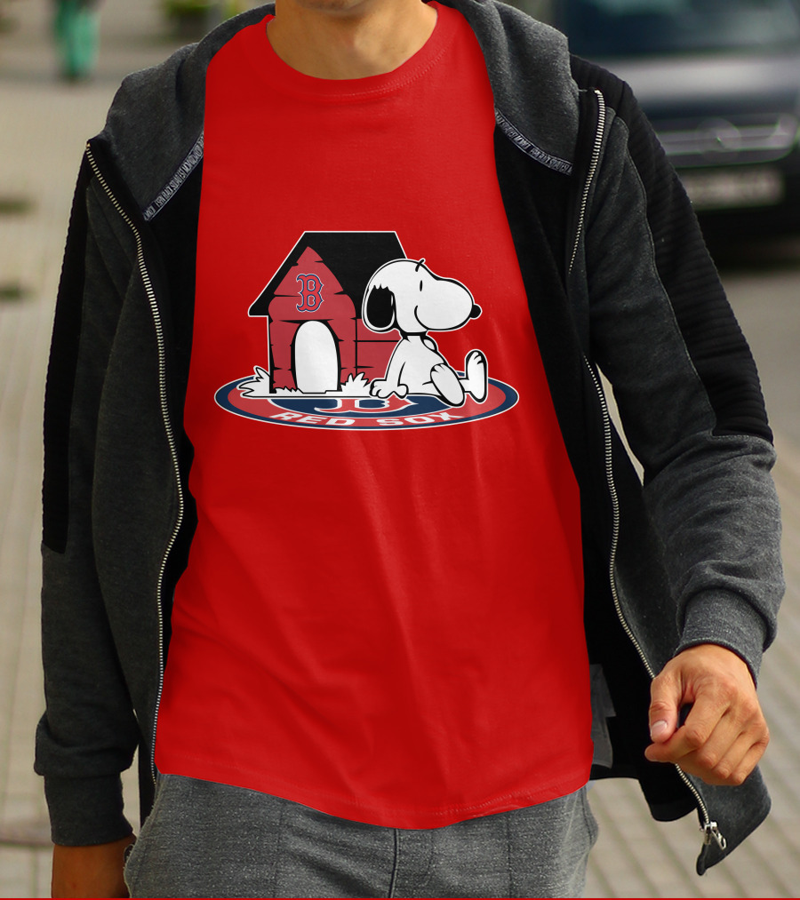 Snoopy Boston Red Sox Baseball Fan Forever T-Shirt