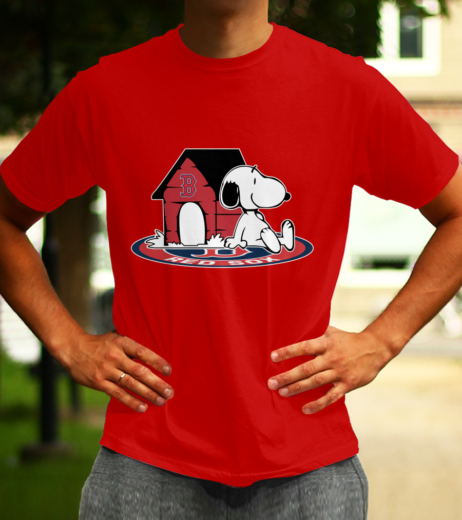 Snoopy Boston Red Sox Baseball Fan Forever T-Shirt