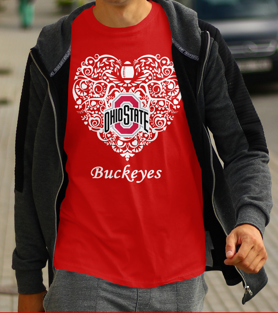 Ohio State Buckeyes Heart T-Shirt