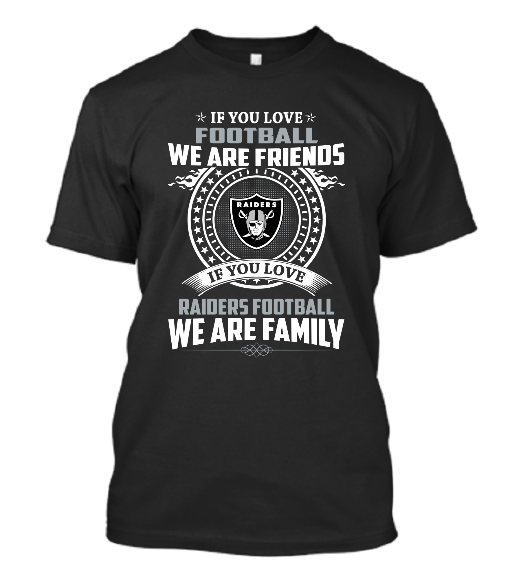 If You Love Raiders Football We Are Family We Are Friends T-Shirt