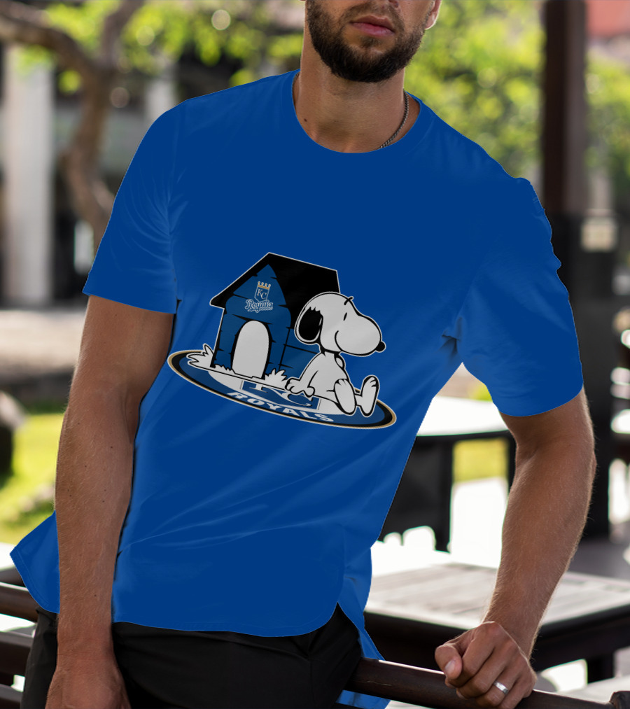 Kansas City Royals Snoopy And Doghouse Fan Now And Forever T-Shirt