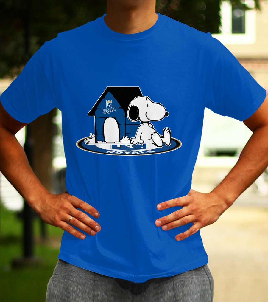 Kansas City Royals Snoopy And Doghouse Fan Now And Forever T-Shirt