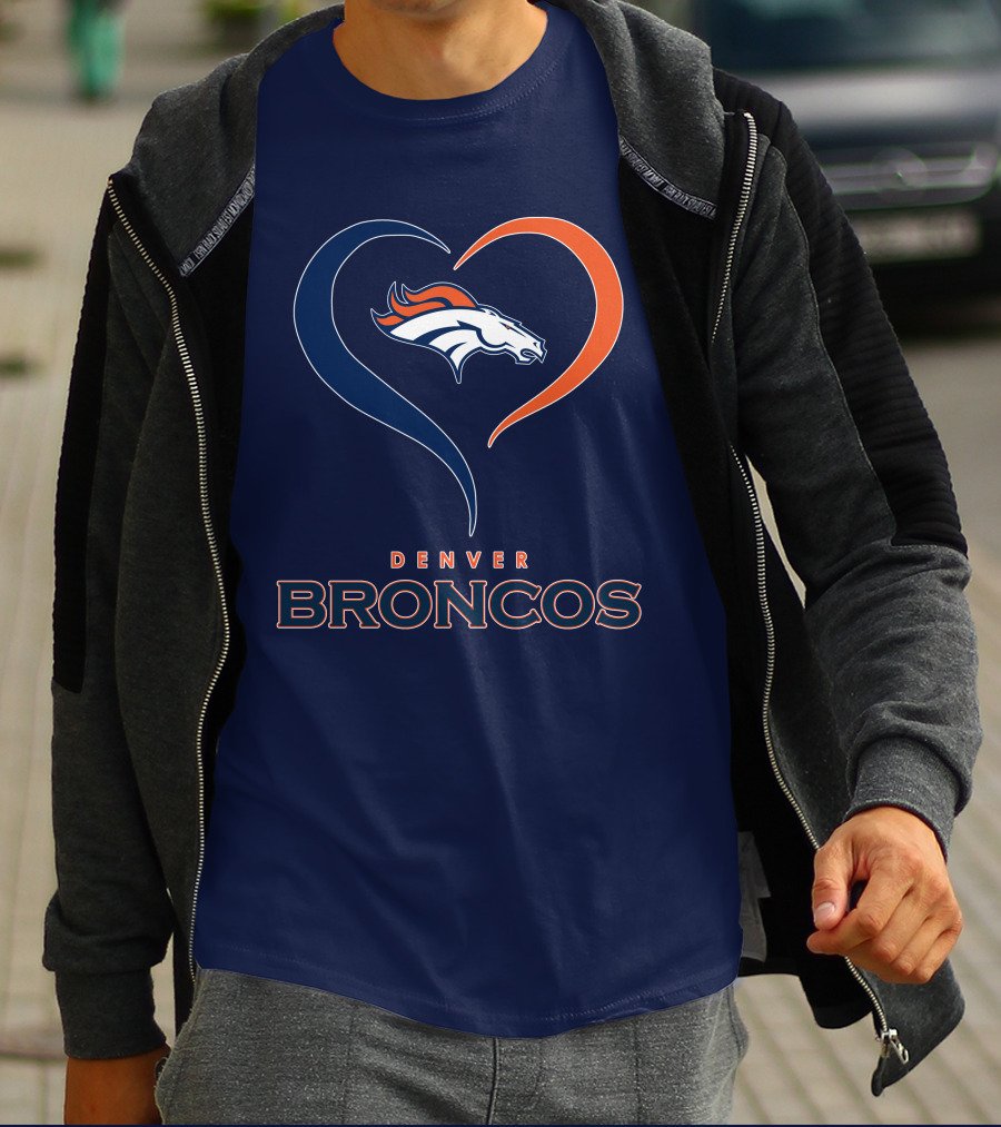 Denver Broncos Heart Logo In My Heart T-Shirt