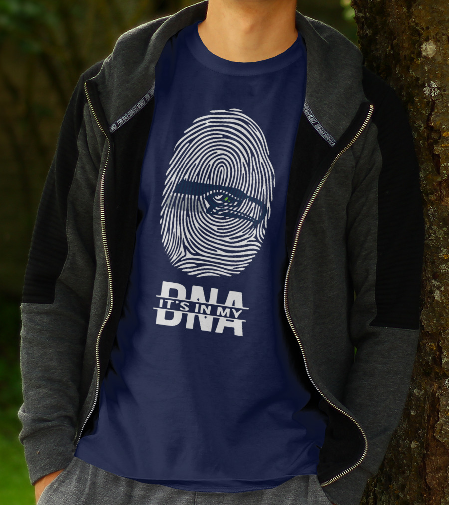 Seattle Seahawks Fingerprint It's In My DNA T-Shirt