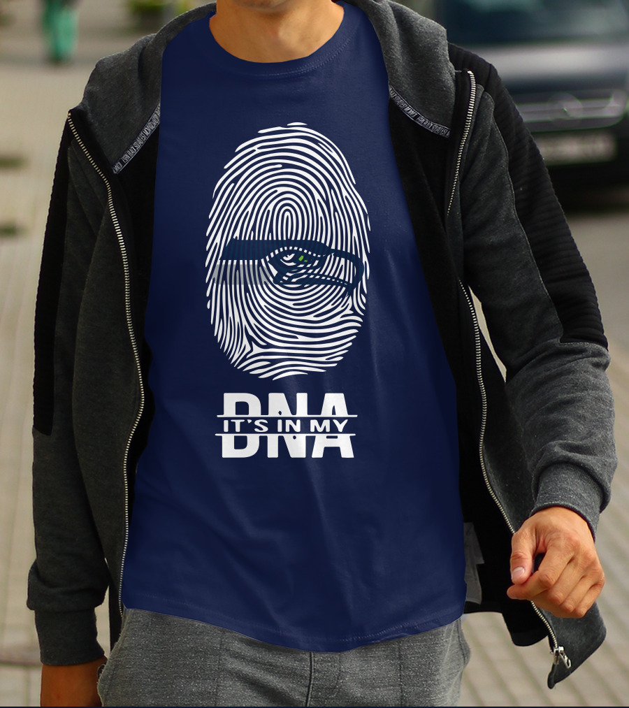 Seattle Seahawks Fingerprint It's In My DNA T-Shirt