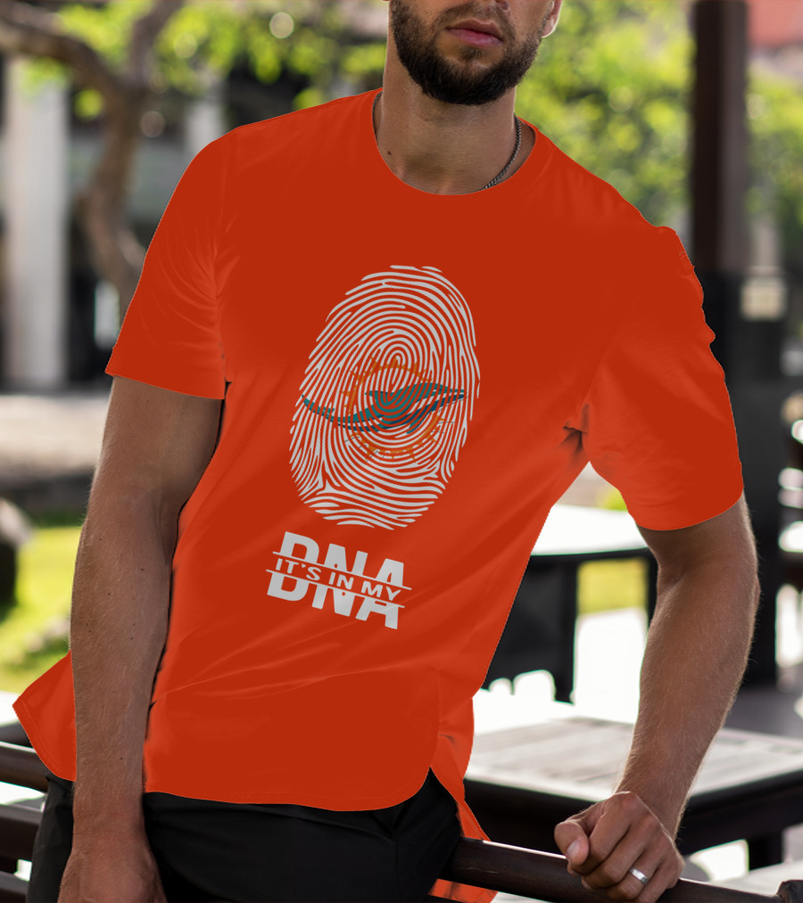Miami Dolphins It's In My DNA Fingerprint T-Shirt