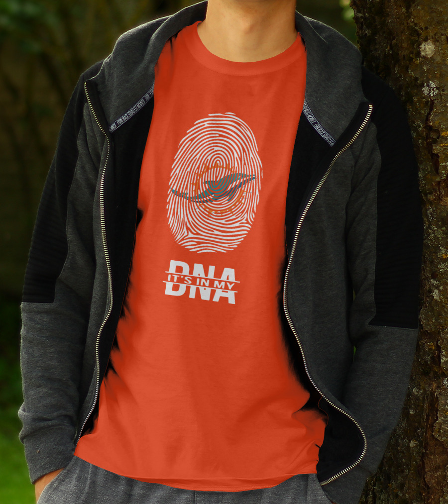 Miami Dolphins It's In My DNA Fingerprint T-Shirt