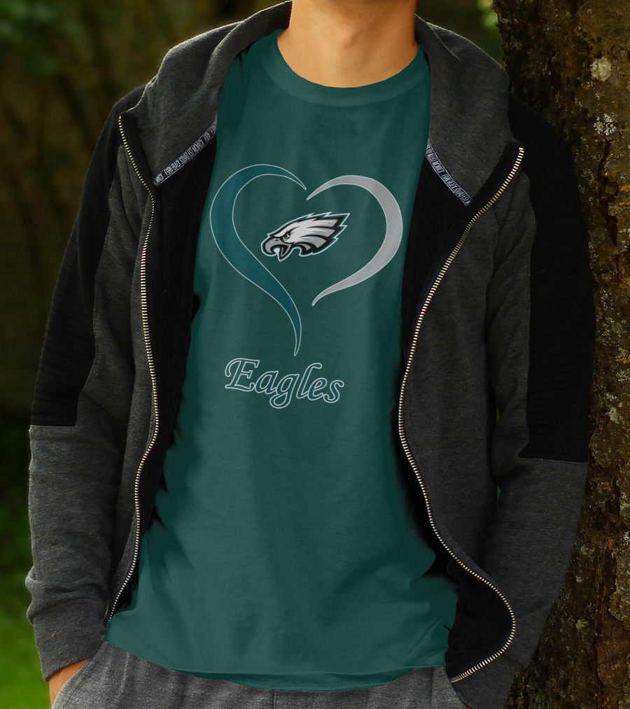 Eagles Heart Emblem With Philadelphia Iconic T-Shirt