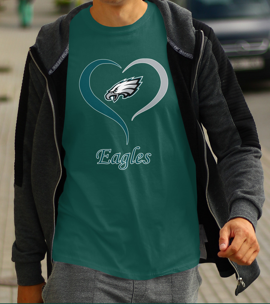 Eagles Heart Emblem With Philadelphia Iconic T-Shirt