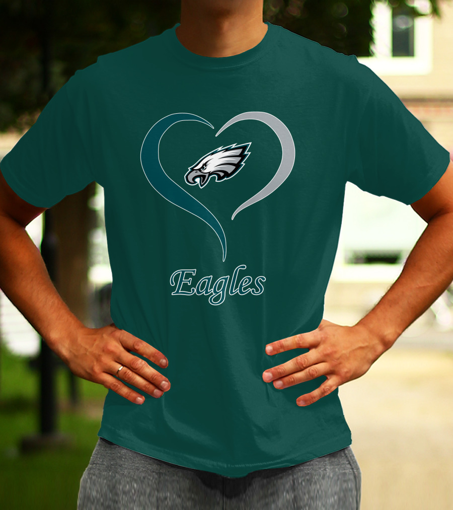 Eagles Heart Emblem With Philadelphia Iconic T-Shirt