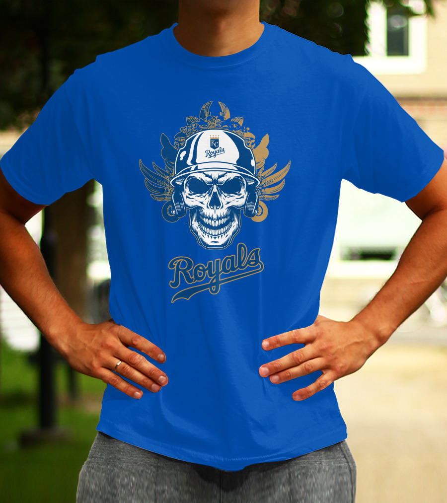 Kansas City Royals Skull Helmet T-Shirt