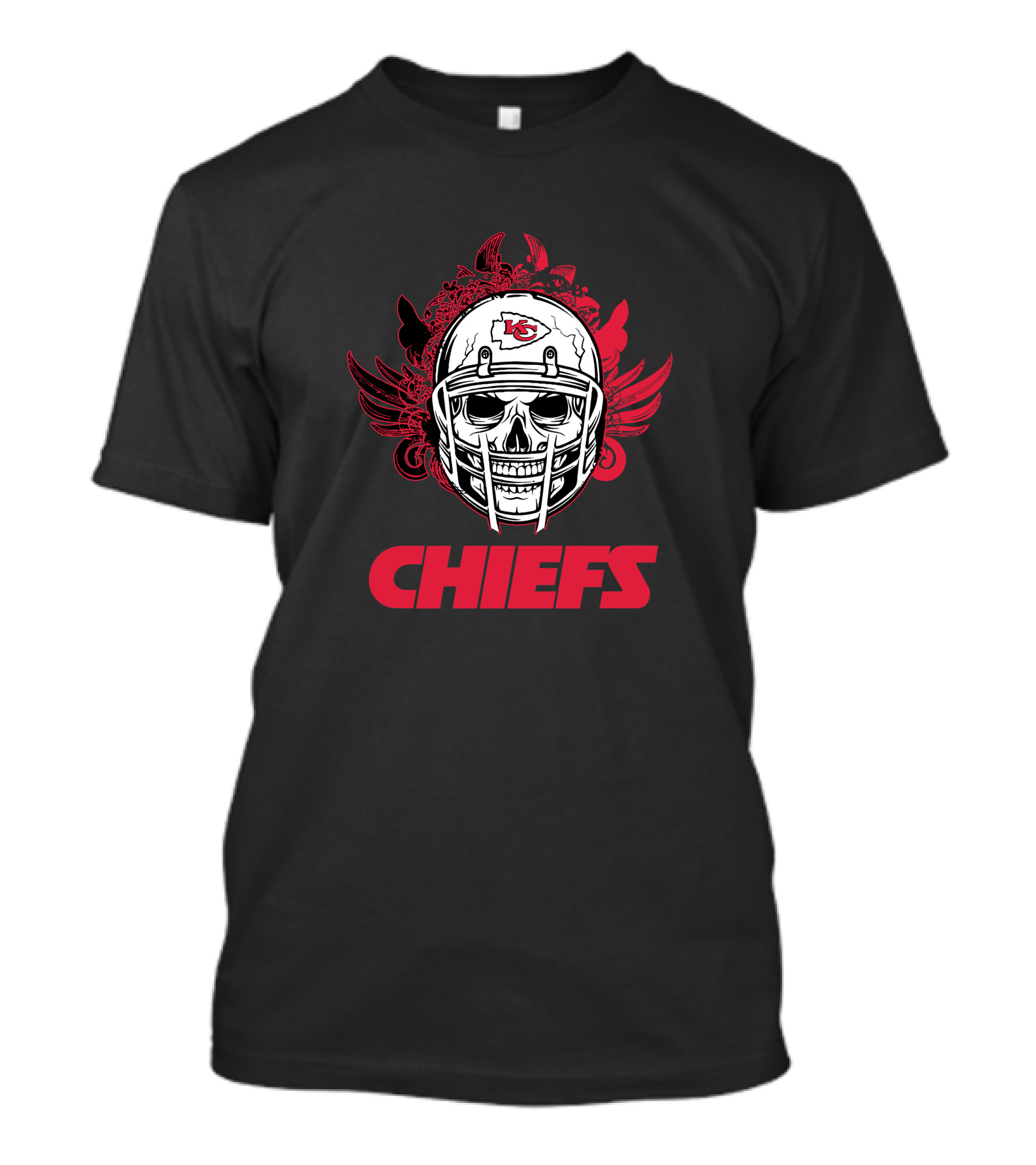 Kansas City Chiefs Skull Helmet T-Shirt