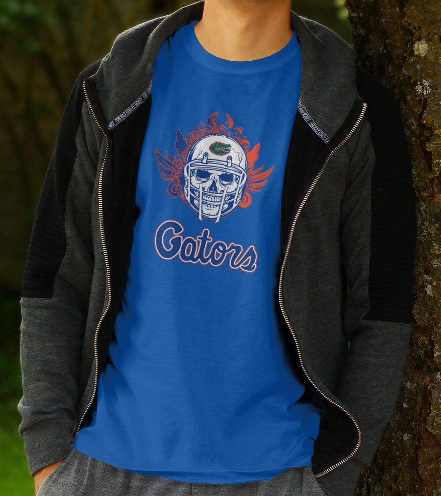 Gators Football Skull With Wings T-Shirt