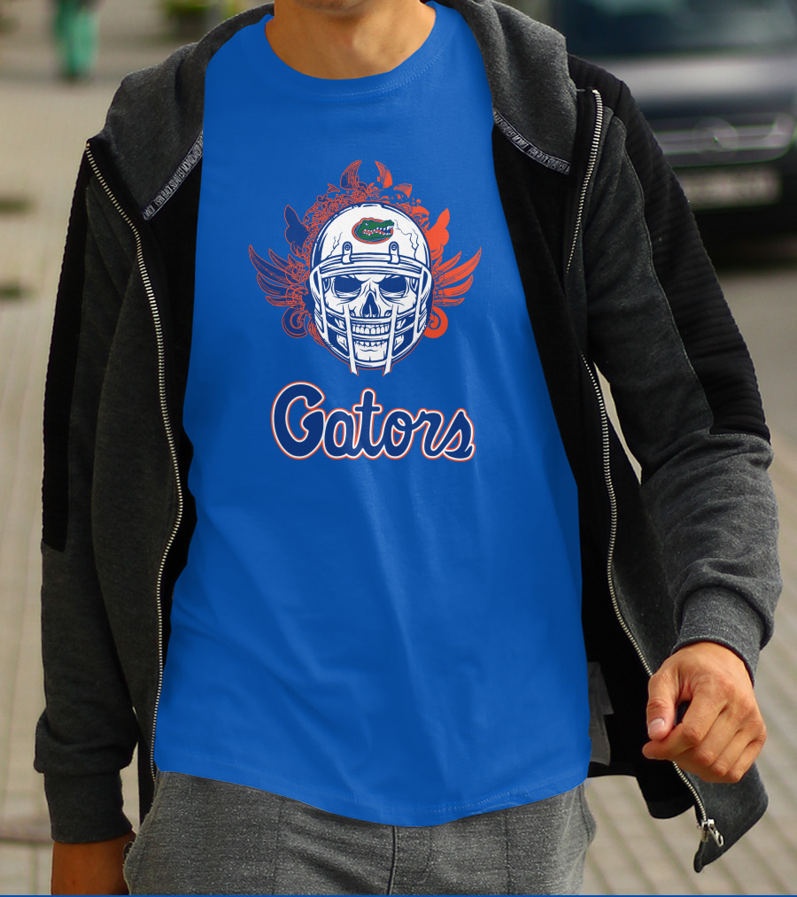Gators Football Skull With Wings T-Shirt