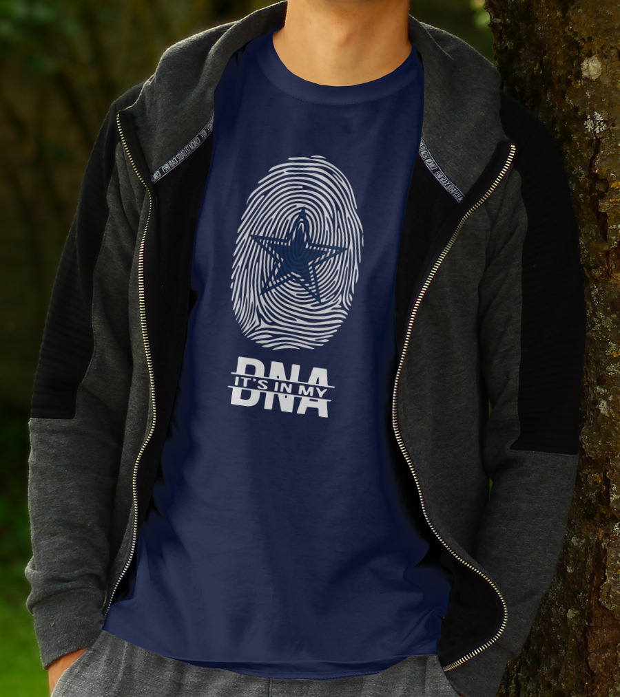 Dallas Cowboys Star It's In My DNA Fingerprint T-Shirt