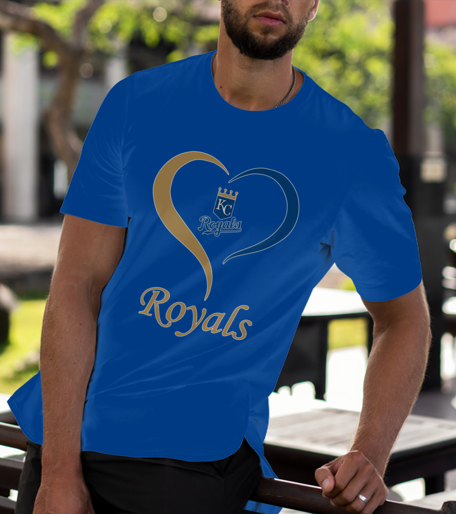 Kansas City Royals Heart Emblem Royals T-Shirt