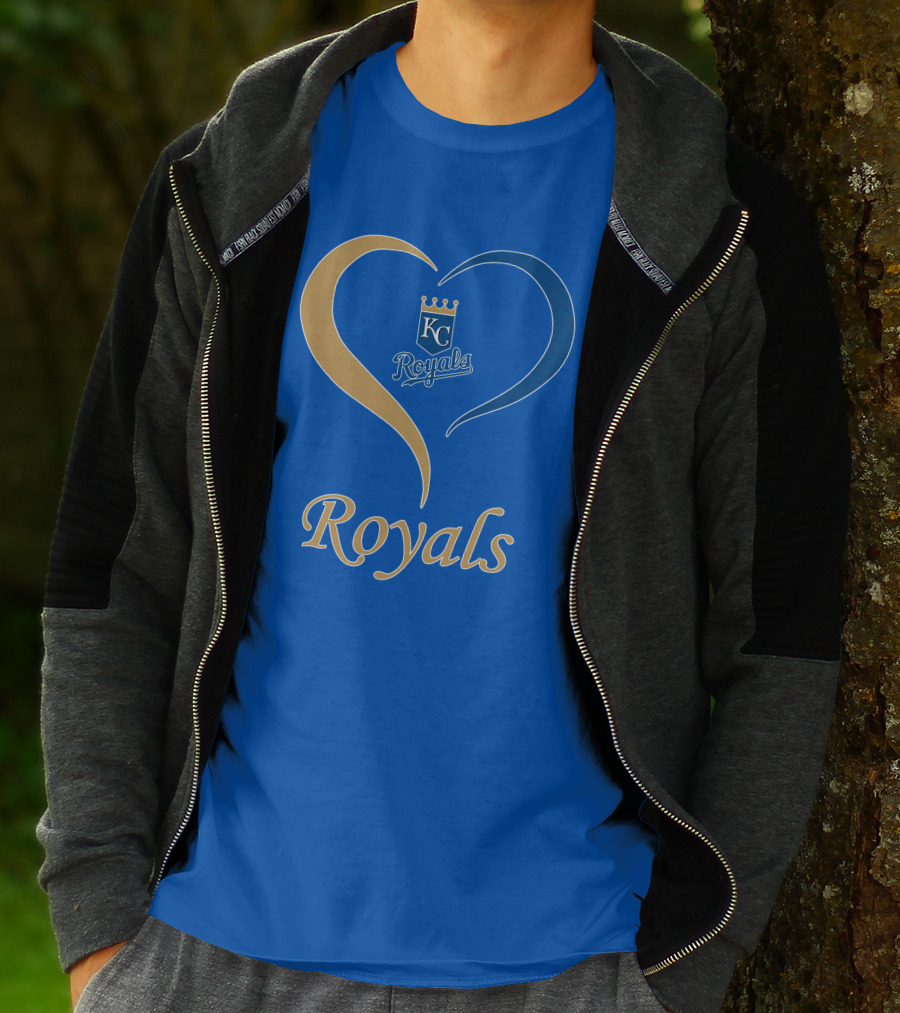 Kansas City Royals Heart Emblem Royals T-Shirt