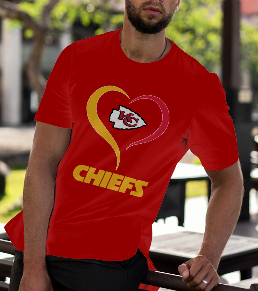 Kansas City Chiefs Heart Logo Chiefs T-Shirt