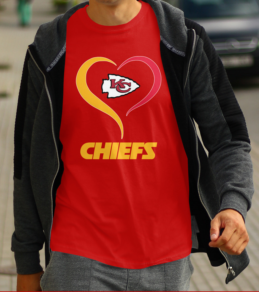 Kansas City Chiefs Heart Logo Chiefs T-Shirt