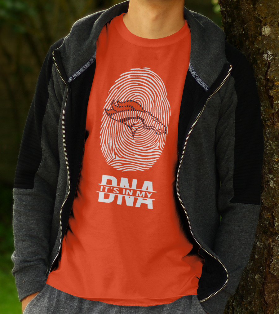 Denver Broncos DNA Fingerprint Emblem It's In My DNA T-Shirt