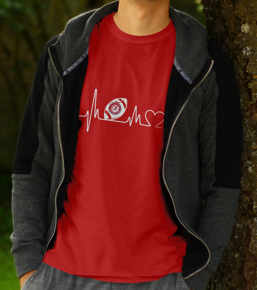 Alabama Crimson Tide Football Heartbeat Love T-Shirt