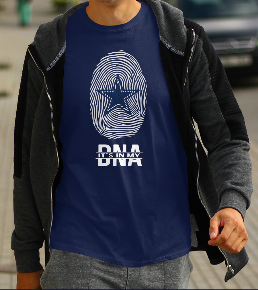 Dallas Cowboys It's In My Dna Fingerprint Star T-Shirt