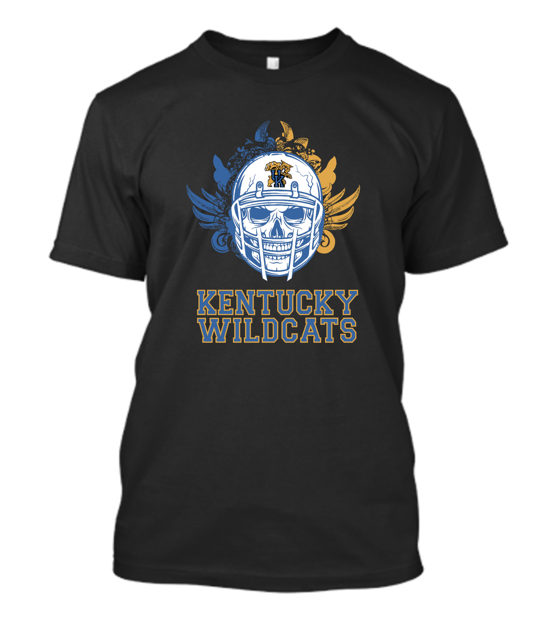 Kentucky Wildcats Skull Football Helmet T-Shirt