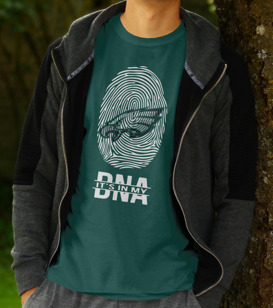 Philadelphia Eagles DNA It's In My DNA Fingerprint T-Shirt