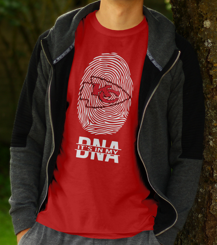 Kansas City Chiefs KC Fingerprint It's In My DNA T-Shirt
