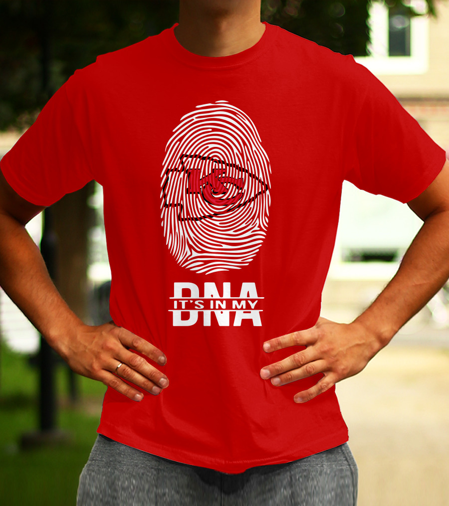 Kansas City Chiefs KC Fingerprint It's In My DNA T-Shirt