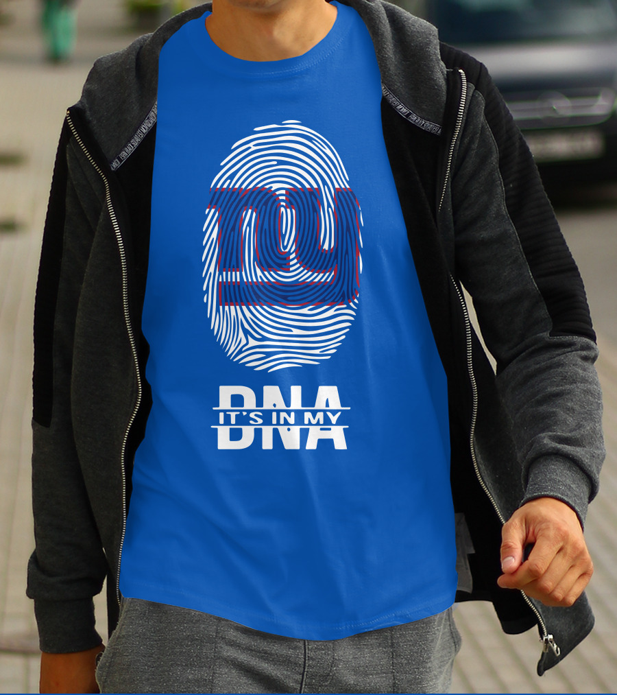 New York Giants Fingerprint Logo It's In My DNA T-Shirt