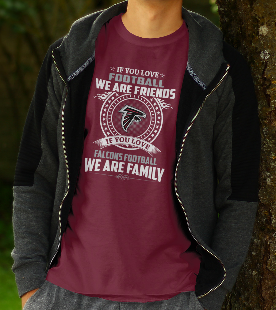 If You Love Football Falcons Football We Are Friends We Are Family T-Shirt