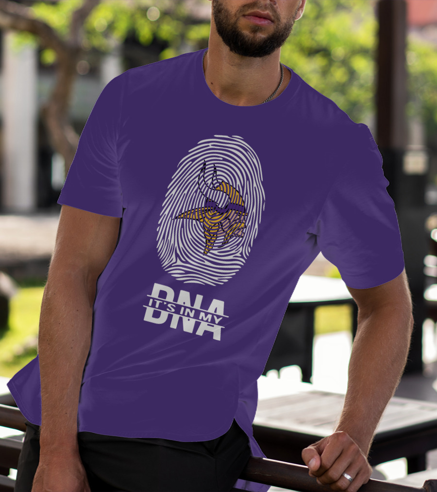 Minnesota Vikings It's In My DNA Fingerprint T-Shirt
