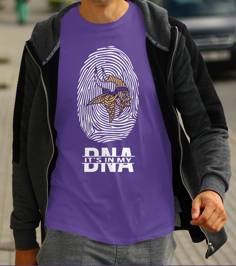 Minnesota Vikings It's In My DNA Fingerprint T-Shirt