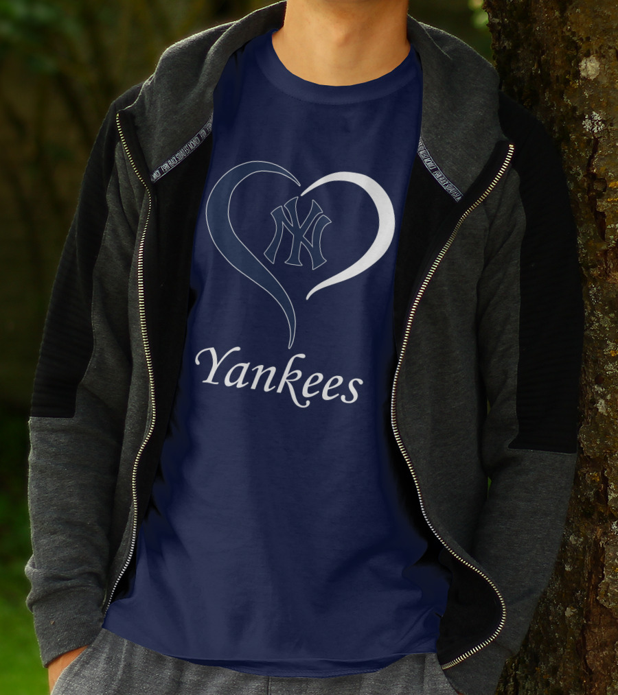 Yankees Heart Logo With NY Yankees Emblem T-Shirt